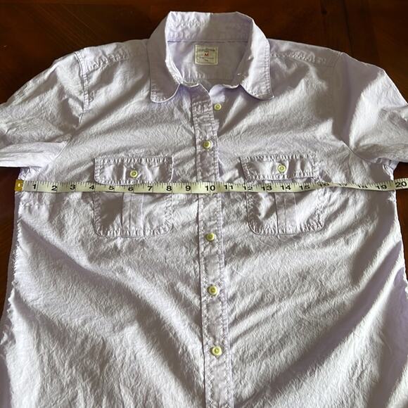 Gap Fitted Boyfriend Shirt Light Purple Woman Size Medium Button Front Collar - Picture 6 of 9